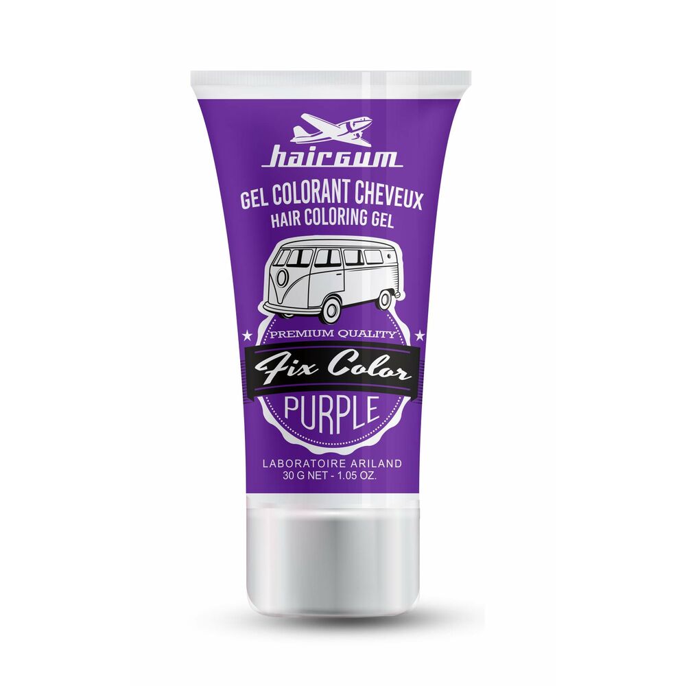 Niet-permanente Color Hairgum Fix Color Purple Styling Gel (30 ml)
