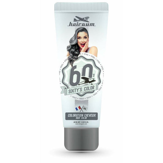Coloration semi-permanente Hairgum Sixty's Color Steel (60 ml)