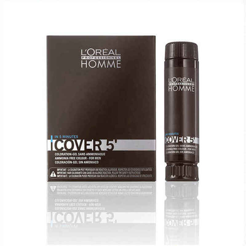 Anti-aging kleurgel L'Oréal Professionnel Paris Homme Cover 5' Nº 5 Semi-permanent (3 x 50 ml)