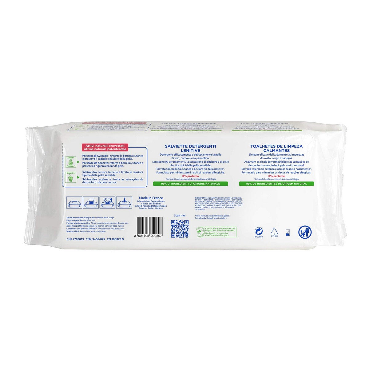 Sterile Cleaning Wipe Sachets (Pack) Mustela (70 Units)