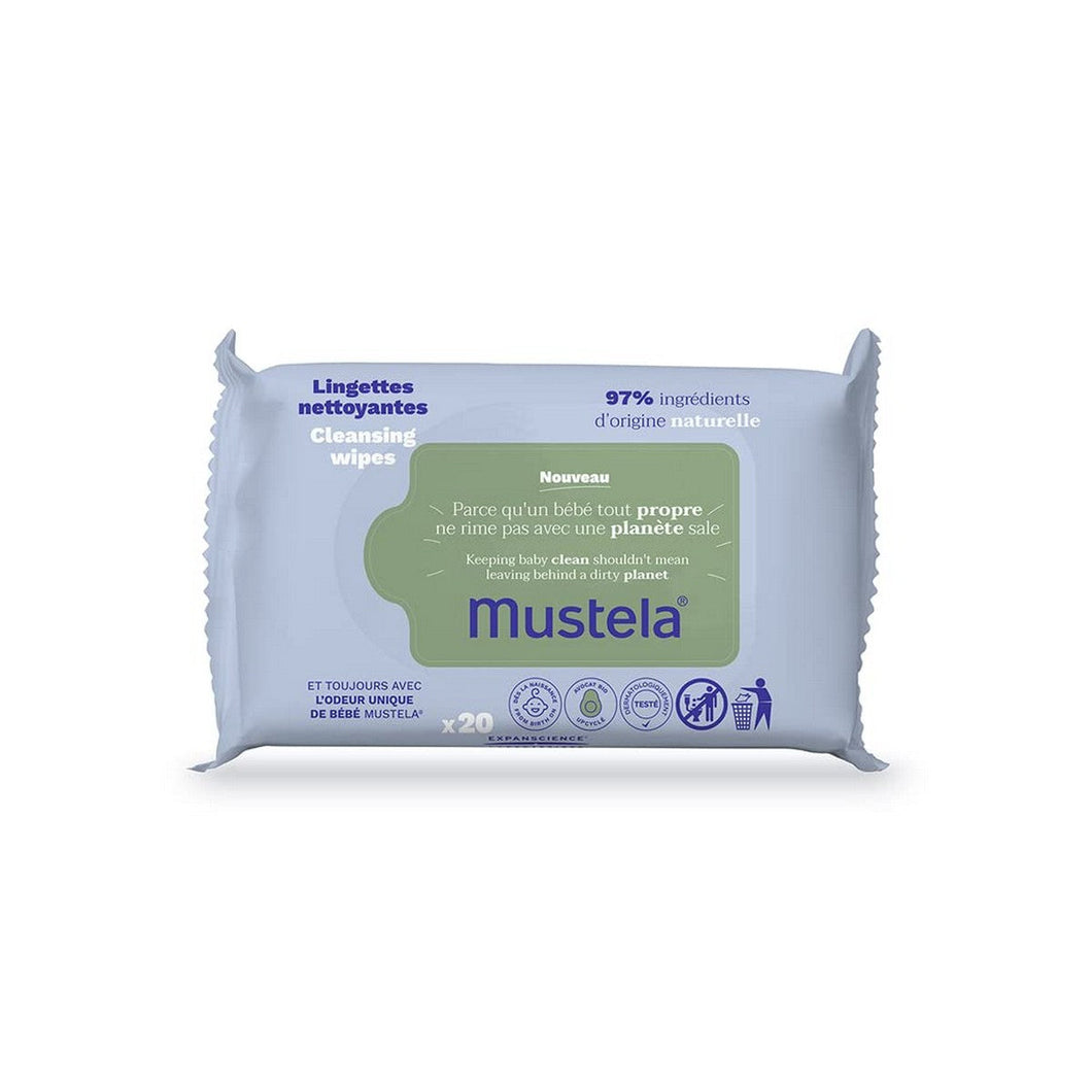 Sterile Cleaning Wipe Sachets (Pack) Mustela (25 Units)