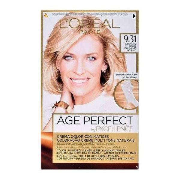 Permanente Anti-Aging Dye Excellence Age Perfect L'Oreal Make Up Licht goudblond