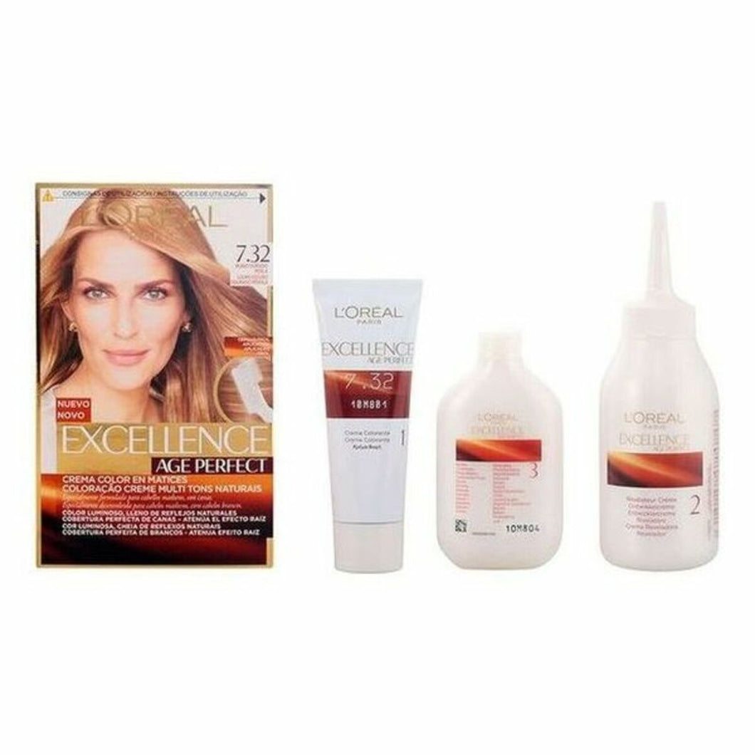 Permanent Anti-Ageing Dye Excellence Age Perfect L'Oreal Make Up Golden pearl blonde