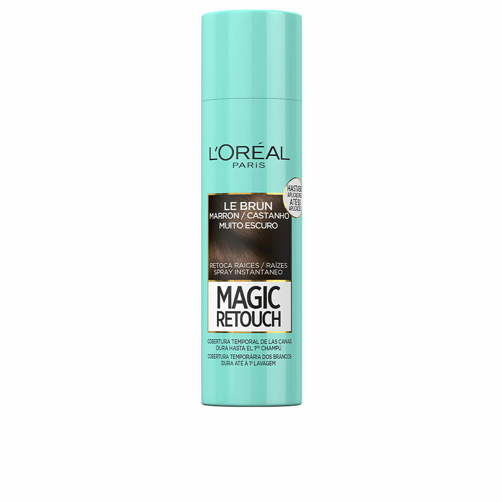 Cover Up Spray pour Cheveux Gris L'Oreal Make Up Magic Retouch Dark Brown (150 ml)