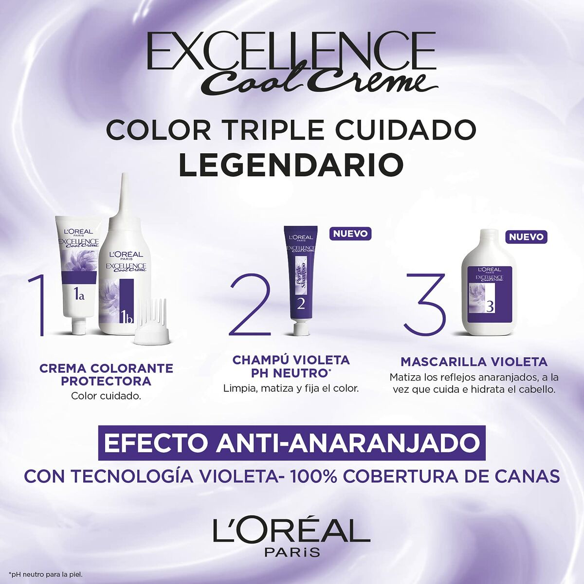 Crème Colorante Permanente L'Oreal Make Up Excellence Cool Creme Blond Cendré Intense 7,11
