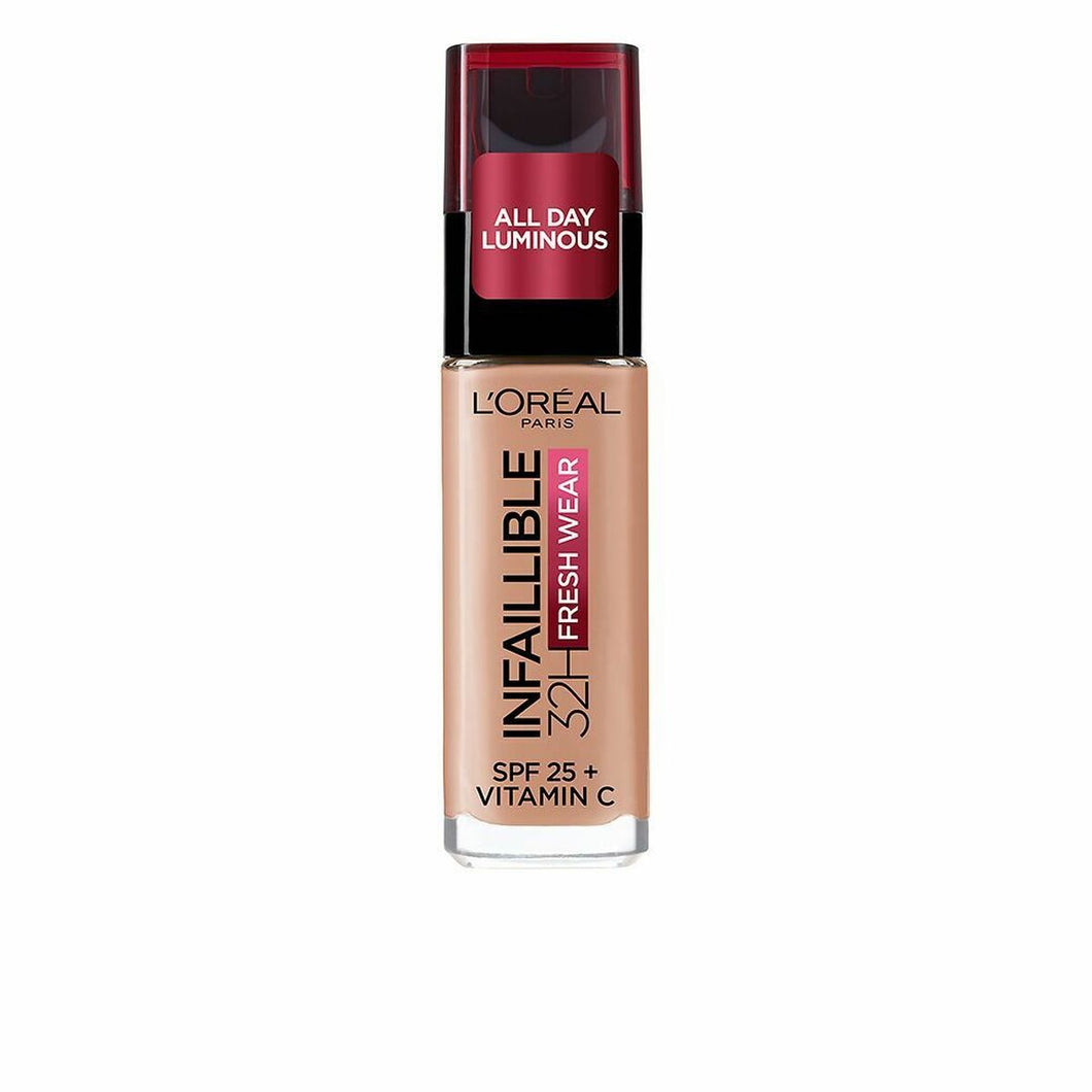 Crème Make-up Basis L'Oreal Make Up Infalible Fresh Wear 160-lijn roze Spf 25 (30 ml)