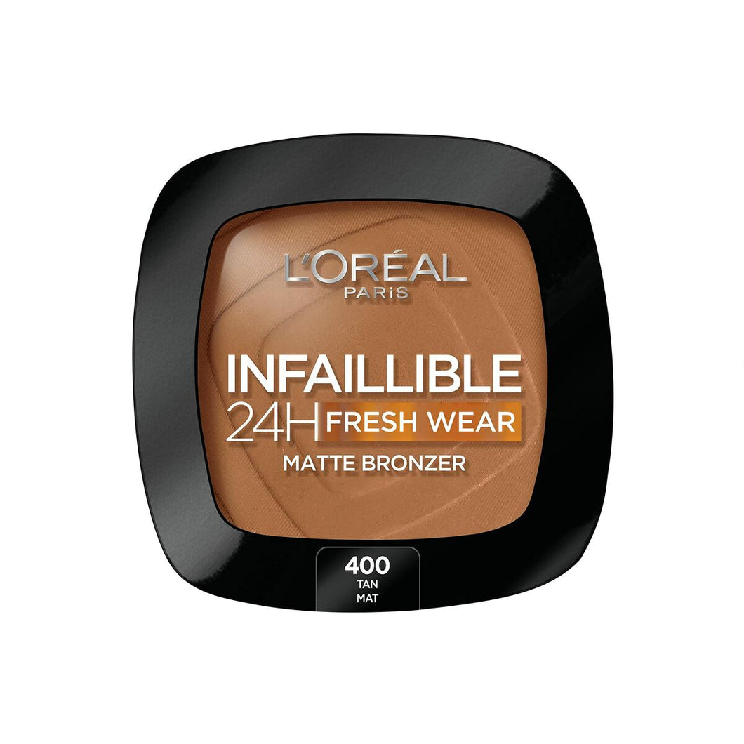 Poudres bronzantes compactes L'Oreal Make Up Infaillible 400-tan doré 24 heures (9 g)