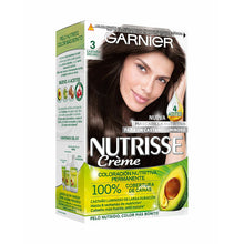 Cargar imagen en el visor de la galería, Permanent Colour Creme Garnier Nutrisse Creme 3/30 - Castaño Oscuro
