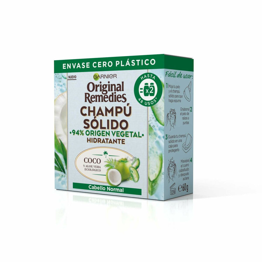Shampoing Solide Garnier Original Remedies Noix de Coco Aloe Vera Hydratant (60 g)
