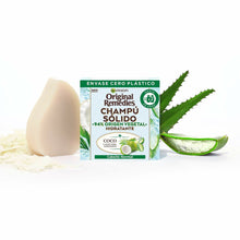 Cargar imagen en el visor de la galería, Shampoing Solide Garnier Original Remedies Noix de Coco Aloe Vera Hydratant (60 g)
