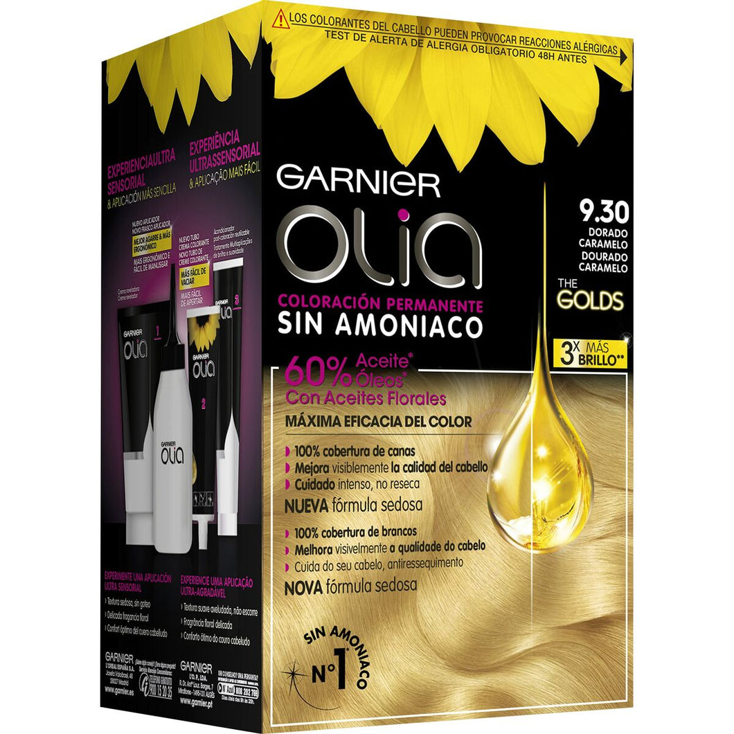 Dye No Ammonia Garnier Olia 9,30 - Dorado caramelo (54 ml)