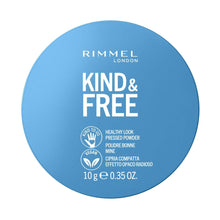 Afbeelding in Gallery-weergave laden, Compacte poeders Rimmel London Kind &amp; Free 40-tan Mattifying finish (10 g)
