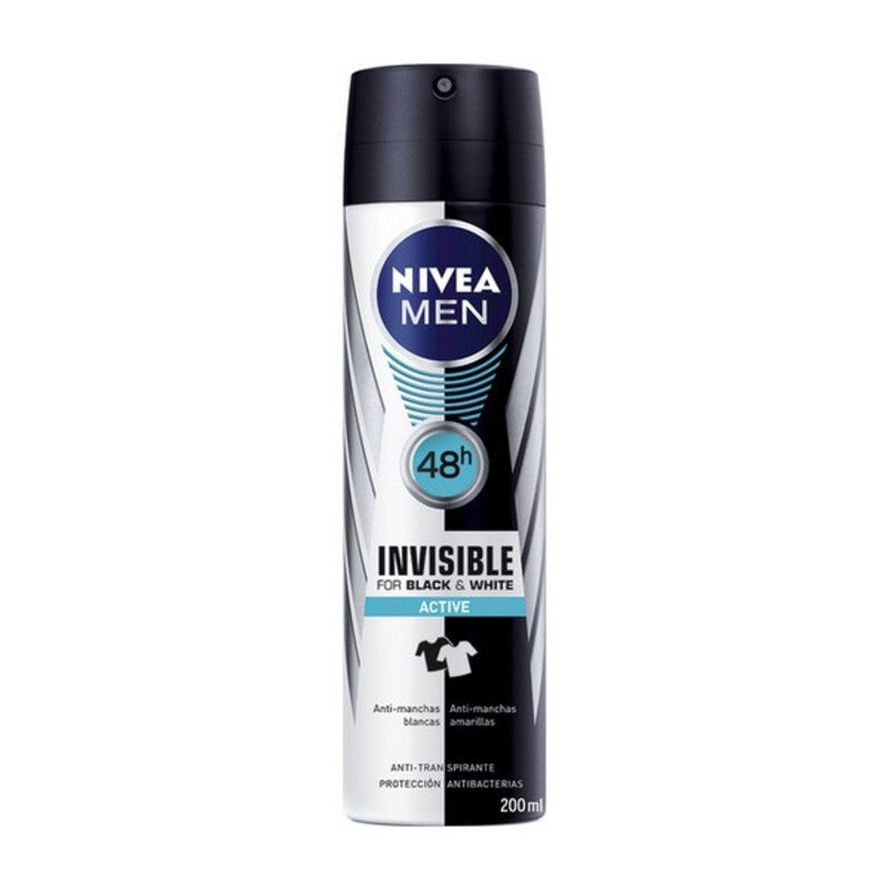 Spray Deodorant Heren Zwart & Wit Active Nivea (200 ml)