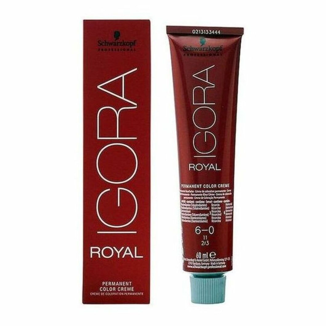 Permanent Dye Schwarzkopf Igora Royal Nº 6-0 (60 ml)