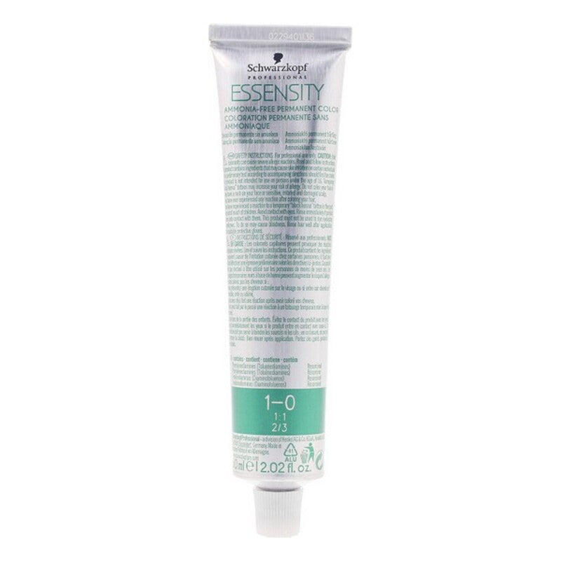 Permanent Colour Creme Essensity Schwarzkopf 1-0 (60 ml)