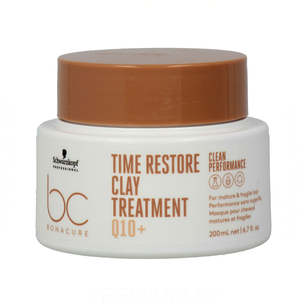 Mask for Fine Hair Schwarzkopf Bonacure Time Restore Clay (200 ml)