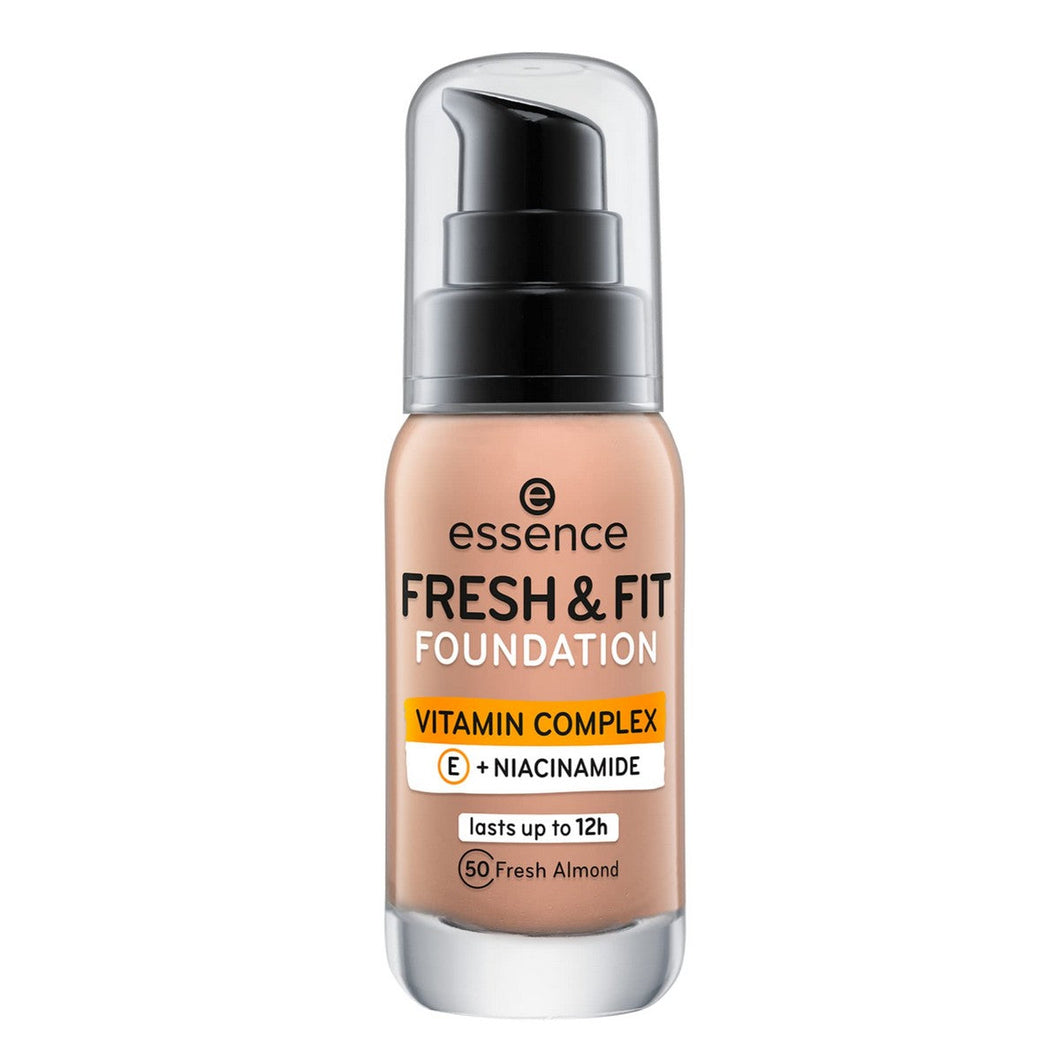 Essence Fresh & Fit Base de Maquillaje Líquida Tono 50 Almendra Fresca
