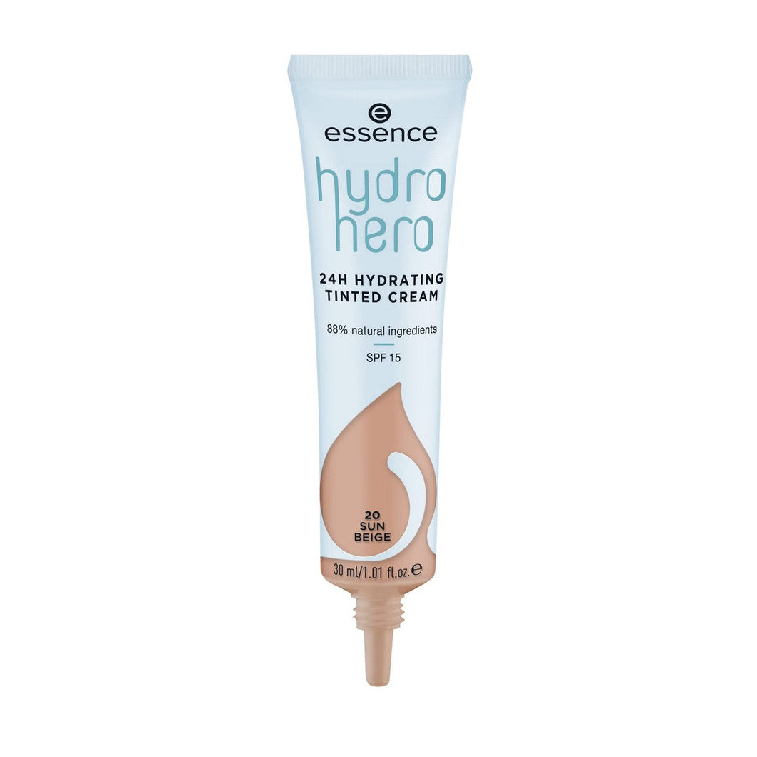 Hydraterende Crème met Color Essence Hydro Hero 20-sun beige SPF 15 (30 ml)