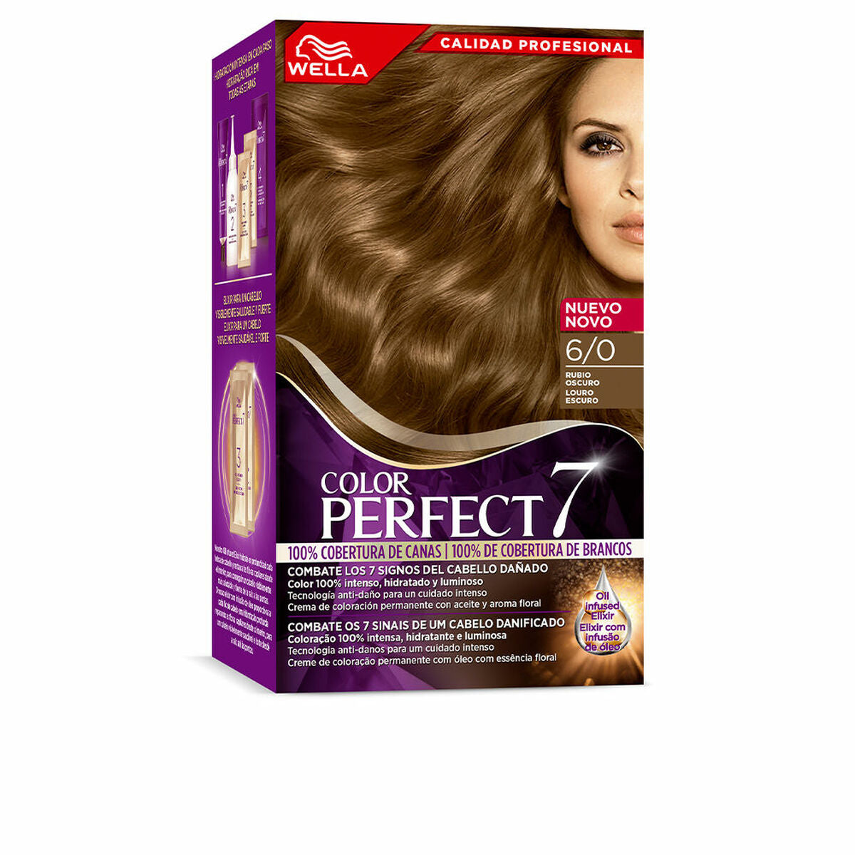 Permanente Kleurstof Wella Color Perfect 7 Nº 6/0 Grijs Haar Donkerblond 60 ml