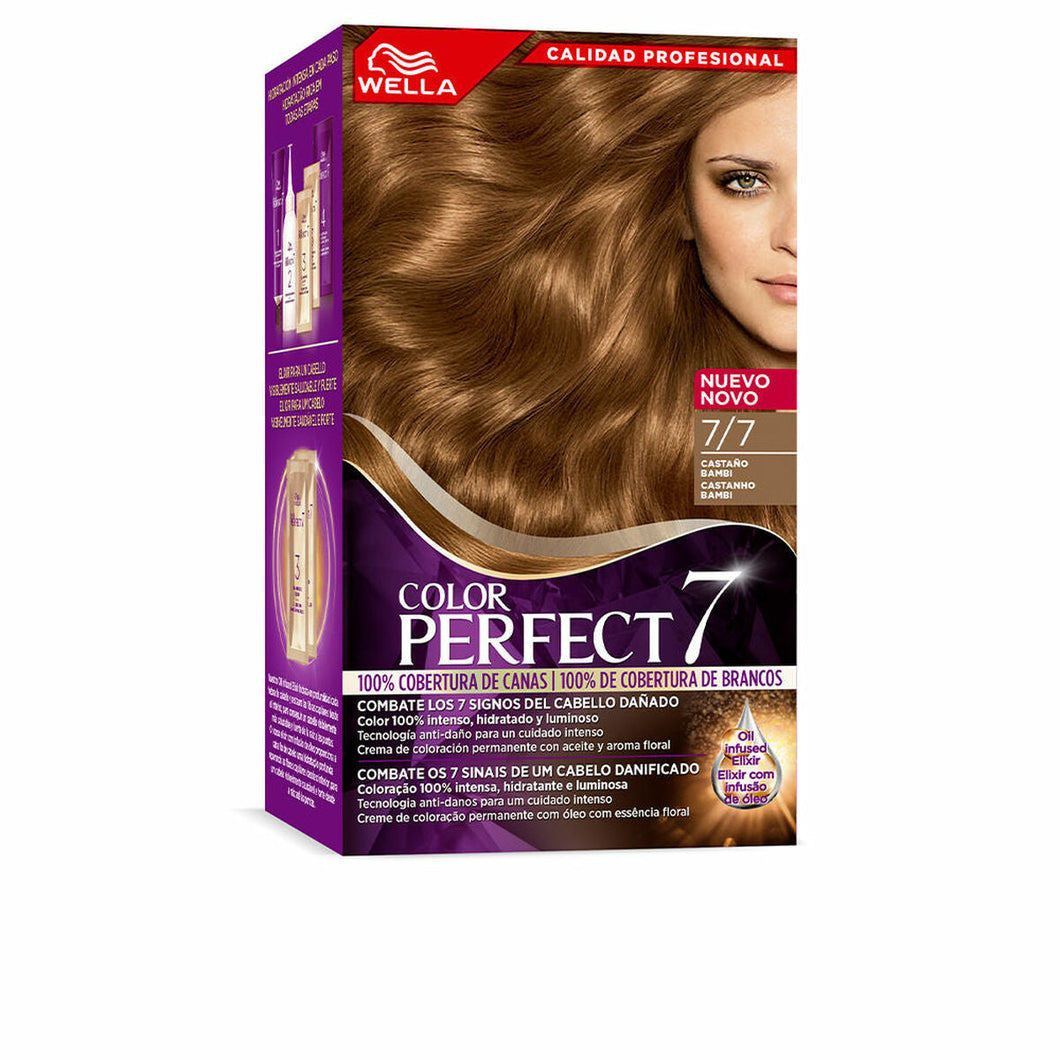 Permanent Dye Wella Color Perfect 7 Nº 7/7 Grey Hair Brown 60 ml