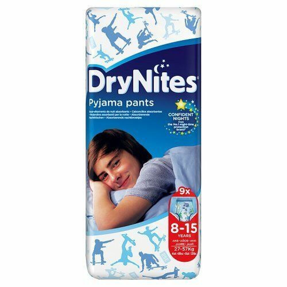 Incontinentieluiers DryNites Pyjamabroek 8-15 jaar (9 uds)