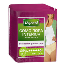 Load image into Gallery viewer, Incontinence Protector Depend Plus S/M (10 uds)
