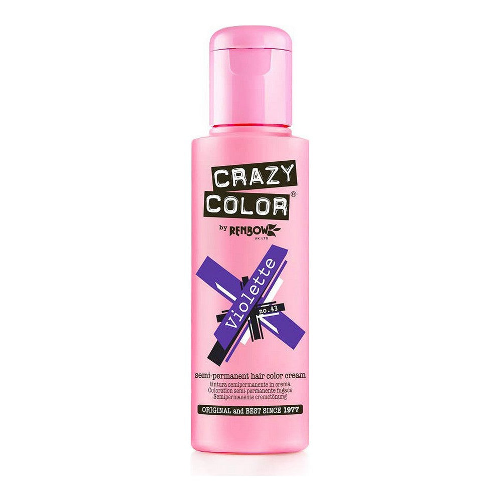 Colorant Permanent Violette Crazy Color 002233 Nº 43 (100 ml) (100 ml)