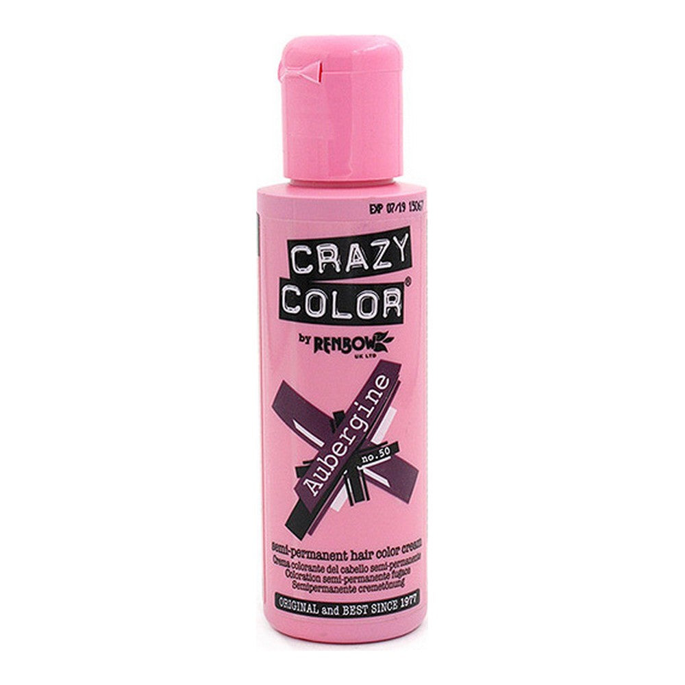 Semi-permanente tint Aubergi Crazy Color Nº 50 (100 ml)