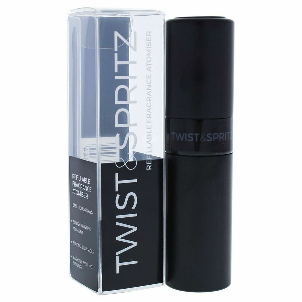 Rechargeable atomiser Twist & Spritz Black (8 ml)