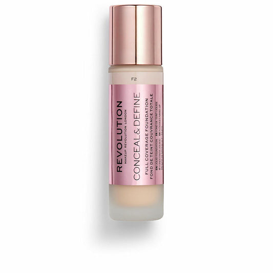 Vloeibare make-upbasis Revolution Make-up Conceal &amp; Define F2 (23 ml)