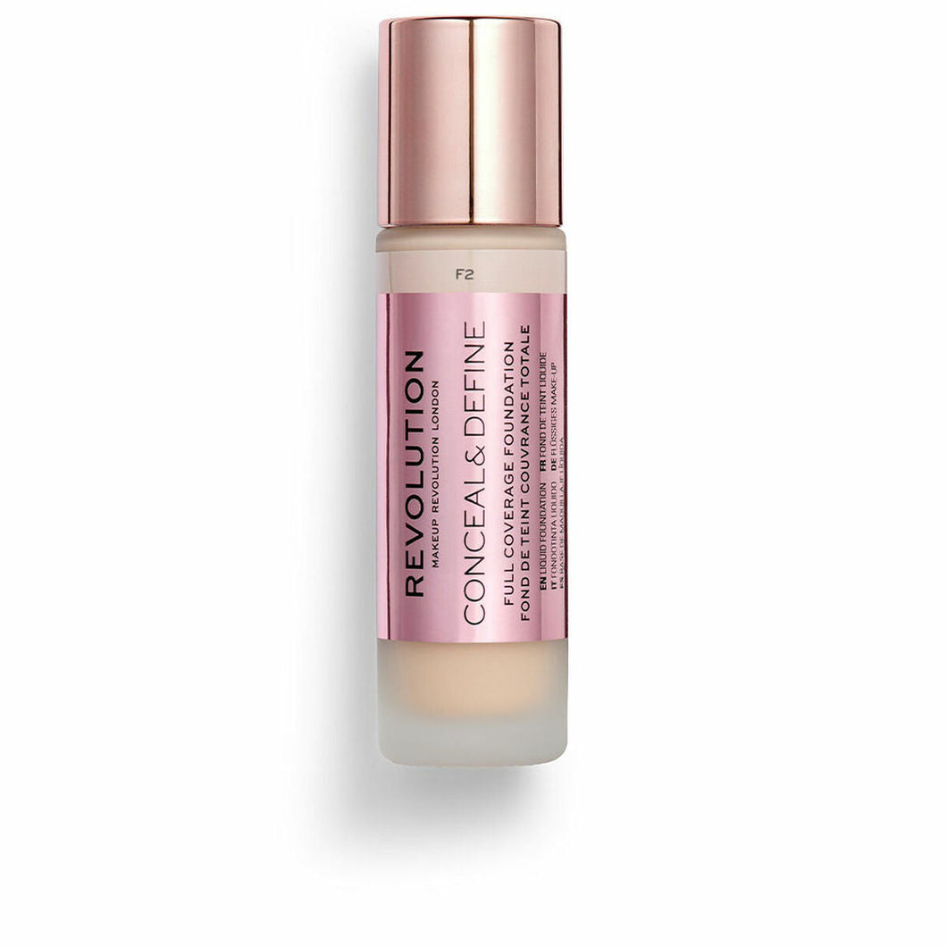 Vloeibare make-upbasis Revolution Make-up Conceal & Define F2 (23 ml)