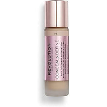 Cargar imagen en el visor de la galería, Base de maquillage liquide Revolution Make Up Conceal &amp; Define Nº F9 (23 ml)
