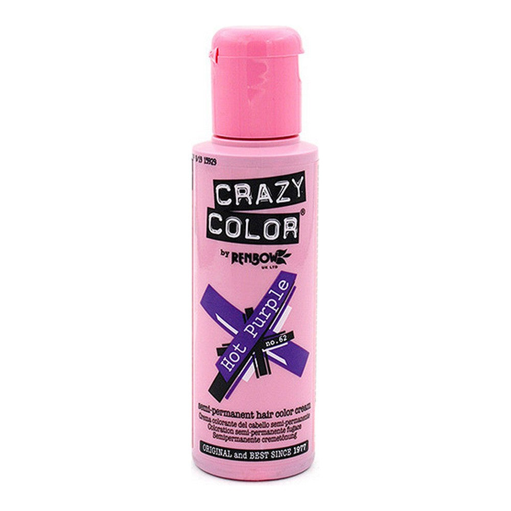 Colorant Permanent Hot Purple Crazy Color Nº 62 (100 ml) (100 ml)