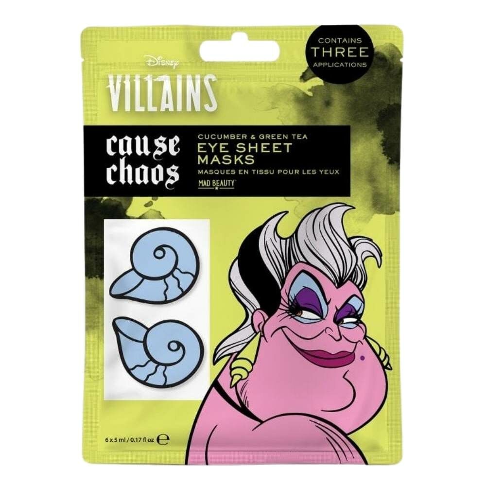 Masker voor Oogzone Mad Beauty Disney Villains Ursula (6 x 5 ml)