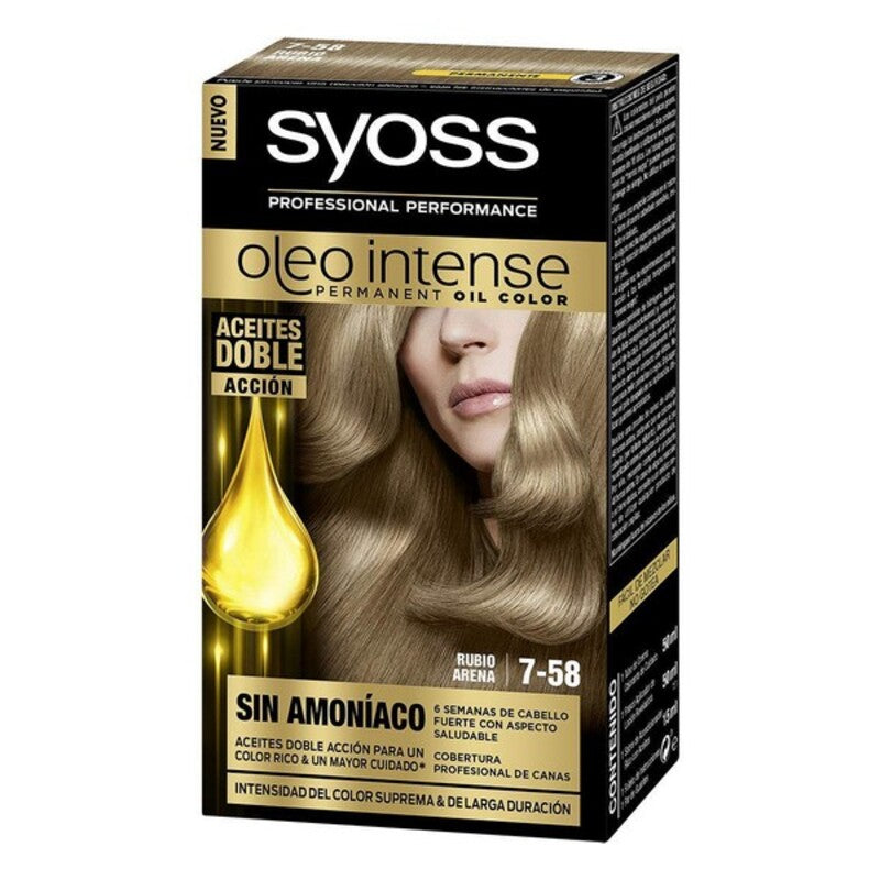 Permanent Dye Olio Intense Syoss Nº 7,58 Blonde Arena