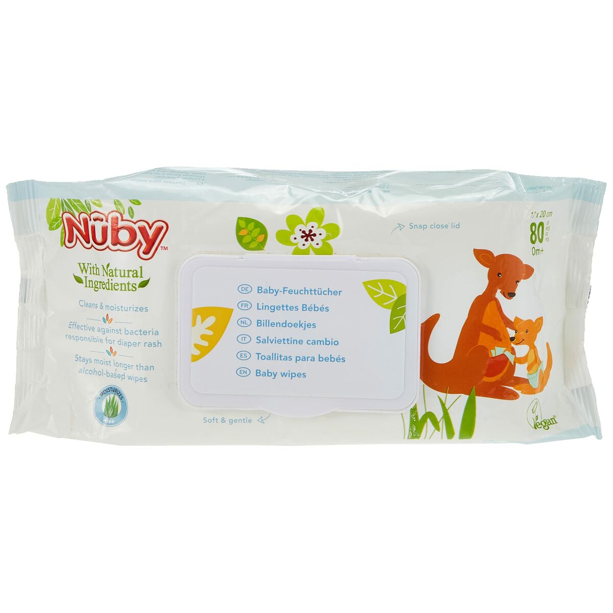 Lingettes Humides Assainissantes Nûby Baby 80 Unités