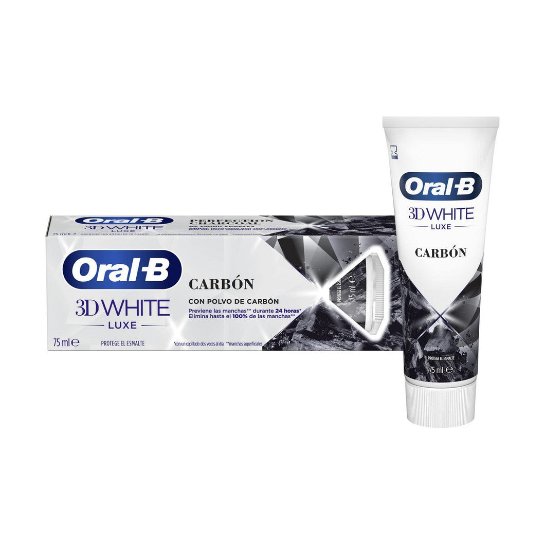 Dentifrice Blanchissant Oral-B 3D White Luxe Charbon Actif (75 ml)