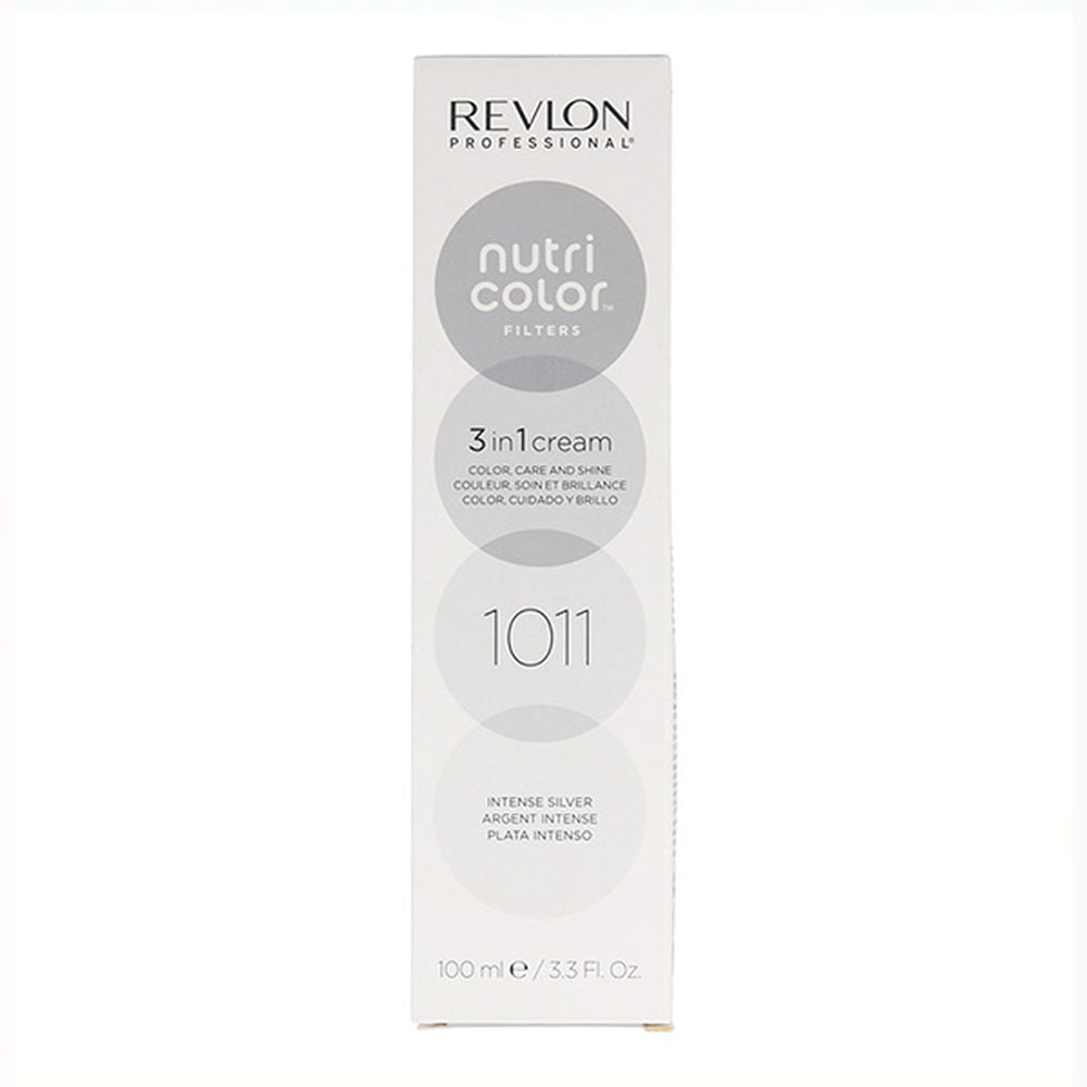 Crème de Coloration Permanente Revlon Nutri Color 1011 - Argent Intense 3-en-1 (100 ml)