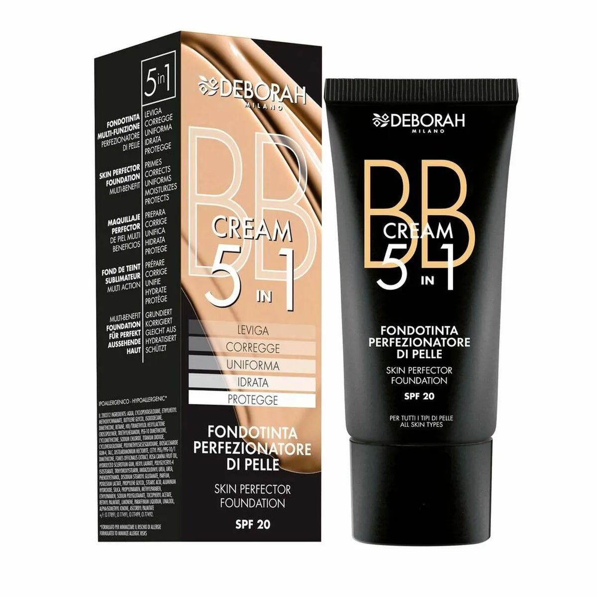 Crème Base de Maquillage BB Cream Deborah 5-en-1 Nº 5
