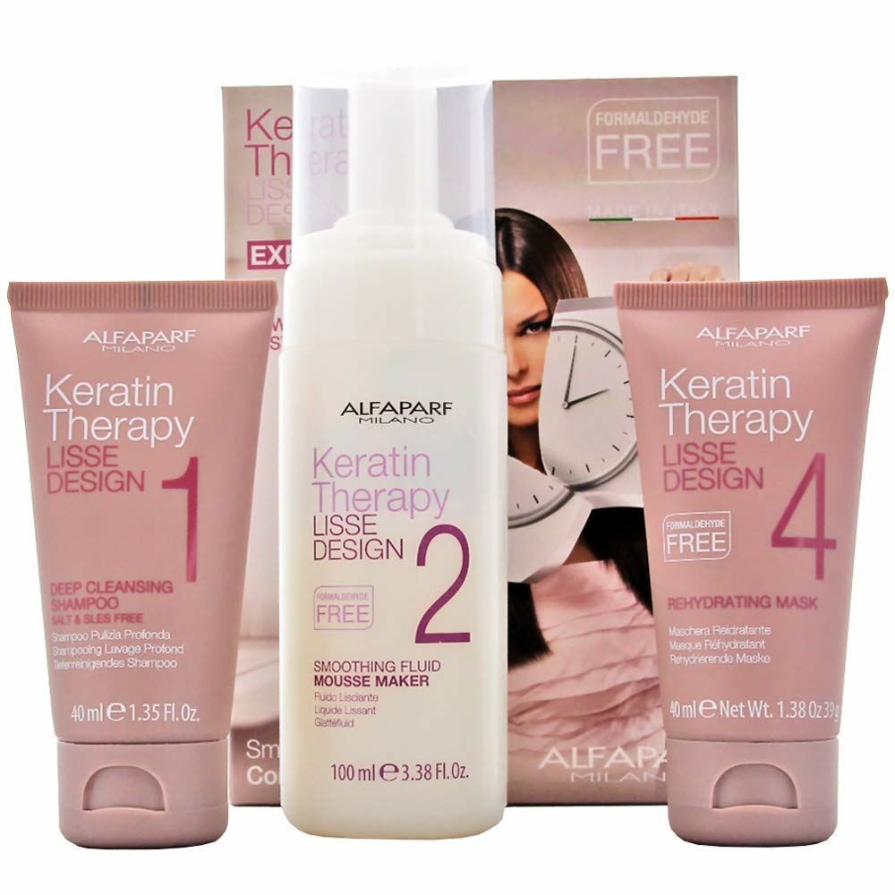 Traitement de lissage des cheveux Alfaparf Milano Keratin Lisse Design Kit (3 pcs)