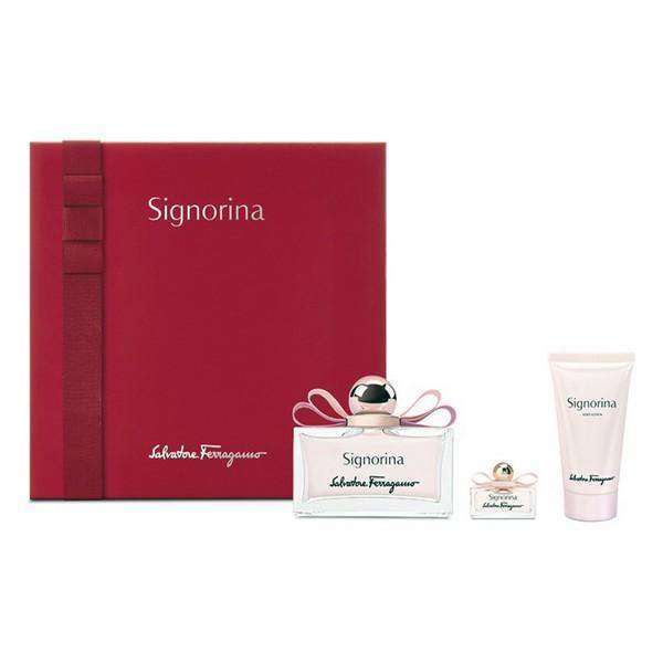 Women's Perfume Set Signorina Salvatore Ferragamo EDP (3 pcs) - Lindkart