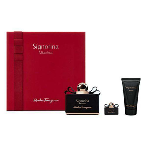 Women's Perfume Set Signorina Misteriosa Salvatore Ferragamo EDP (3 pcs) - Lindkart