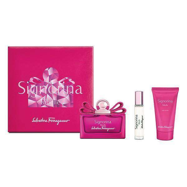 Women's Perfume Set Signorina Ribelle Salvatore Ferragamo EDP (3 pcs - Lindkart