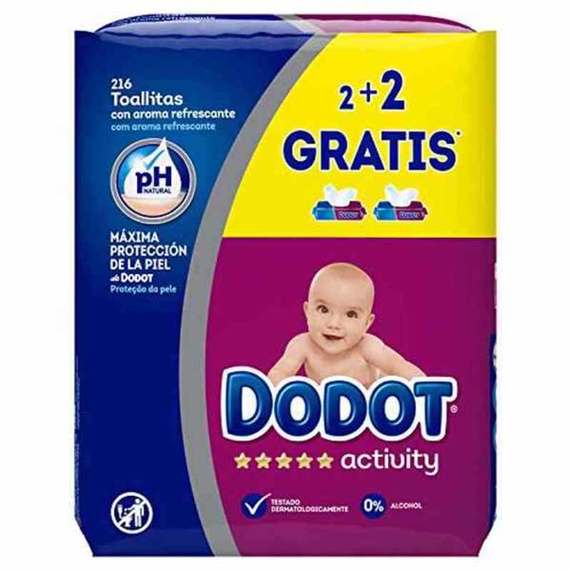 Lingettes Activité Dodot 216 uds