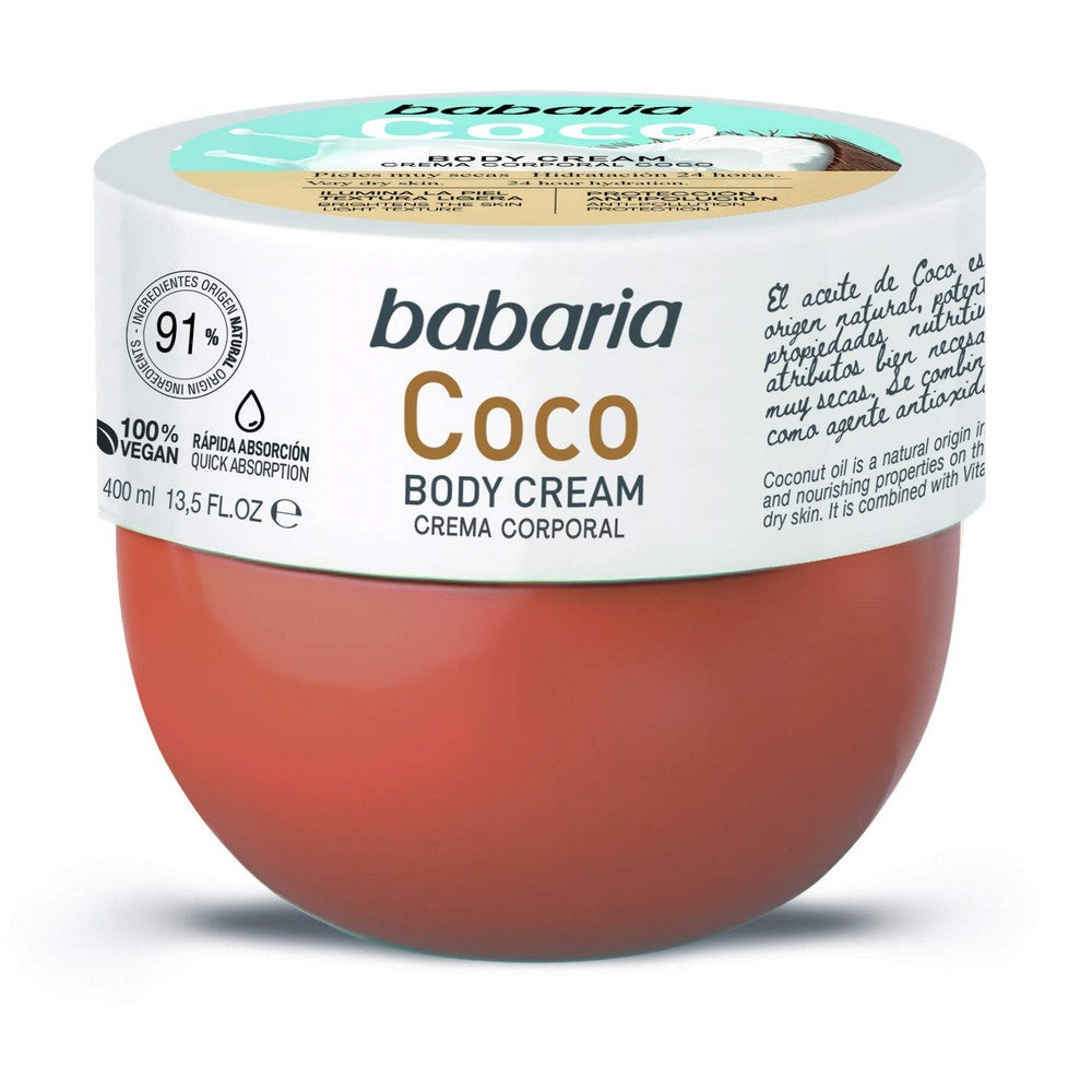 Crème Corporelle Babaria Noix de Coco (400 ml)