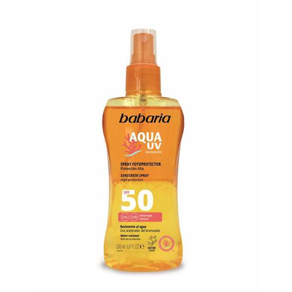 Zonnebrandspray voor het lichaam Babaria Solar Aqua UV Spf 50 (200 ml)