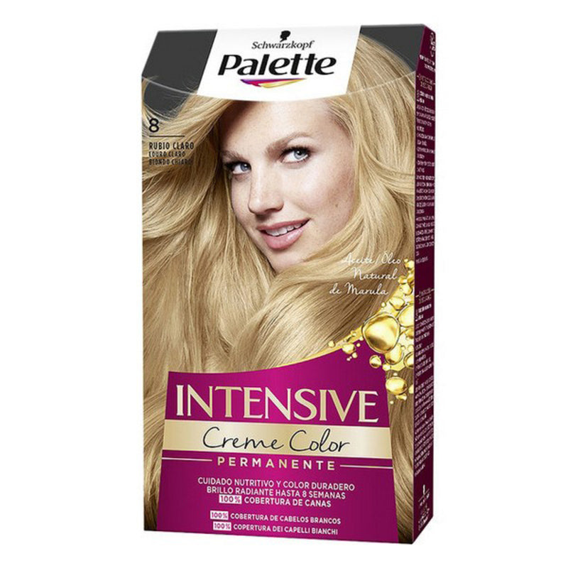 Permanent Dye Palette Schwarzkopf Light Blonde N 8