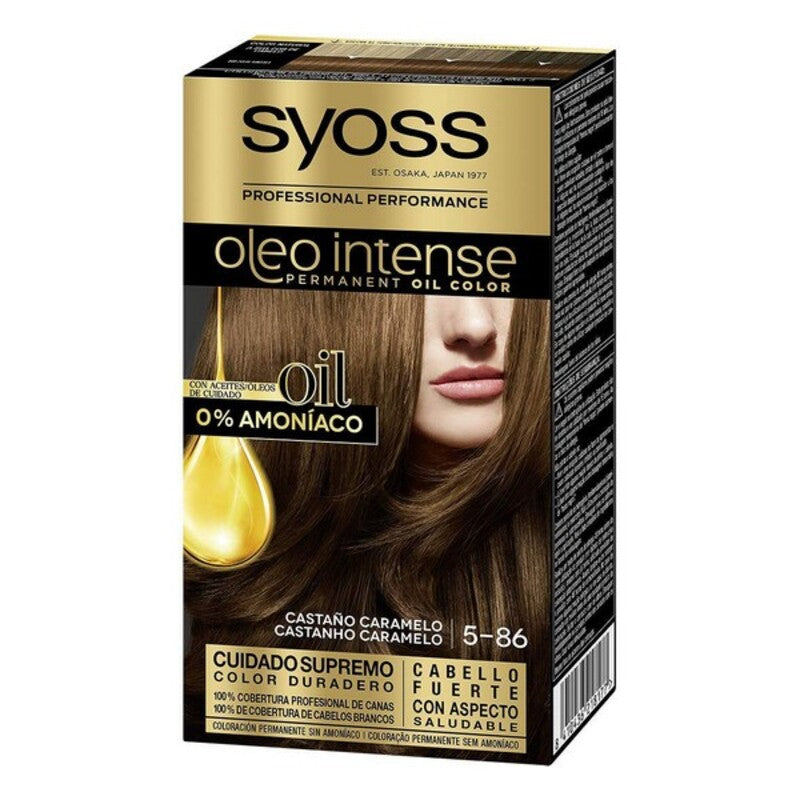 Permanent Dye Olio Intense Syoss Nº 5,86 Brown Caramel