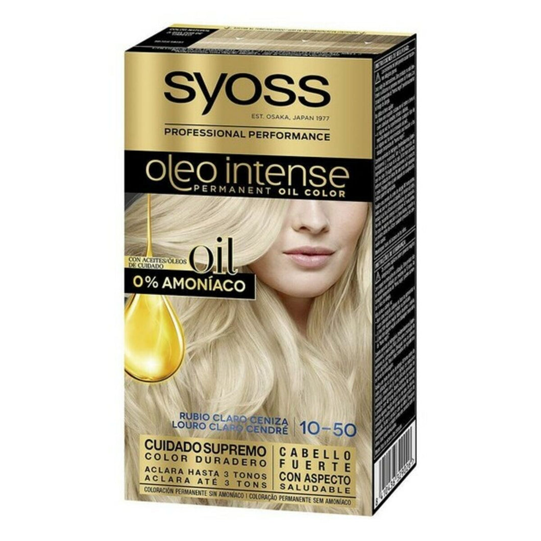 Permanent Dye Olio Intense Syoss Nº 10,50 Light Ash Blonde