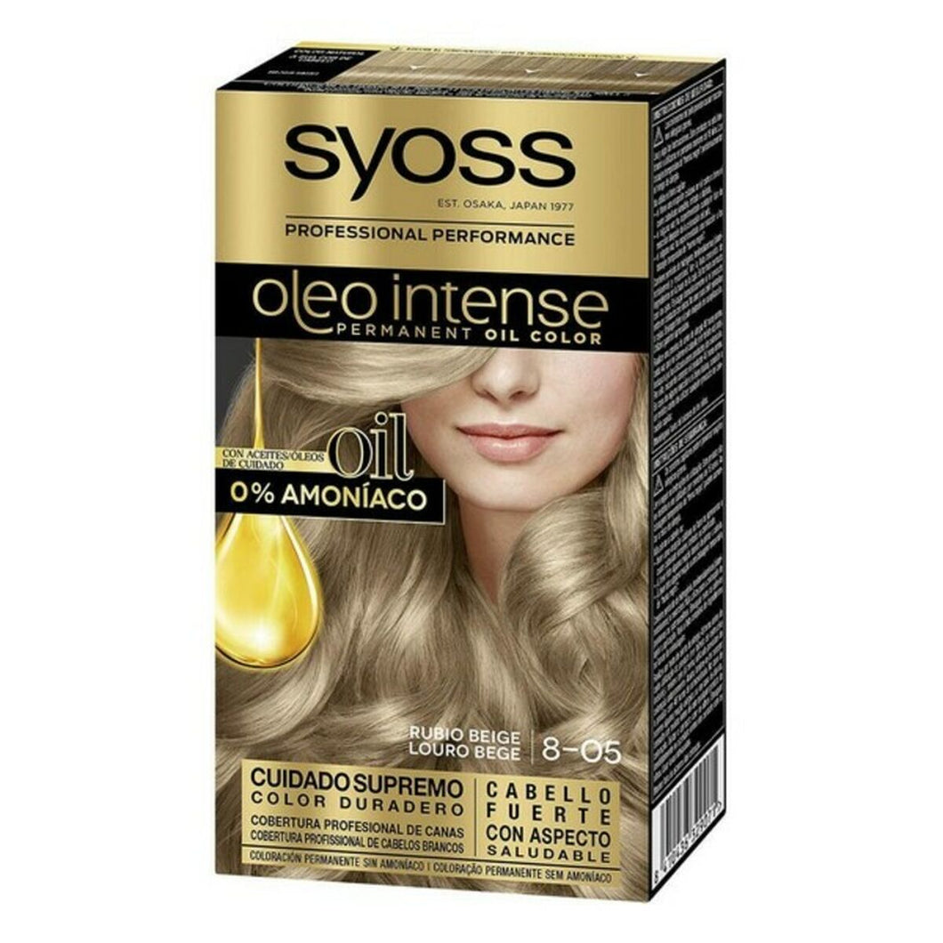 Permanent Dye Olio Intense Syoss Nº 8,05 Blonde Beige